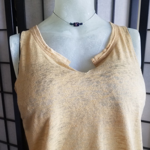 Yellow burn out tank top nwot - Picture 5 of 8